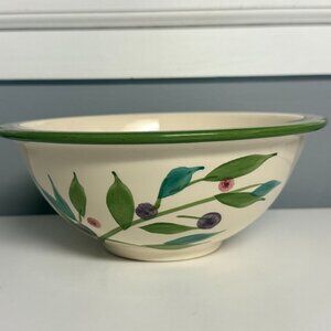 Vintage Certified International Corp Bowl Portugal w/ Leaf & Berry Design